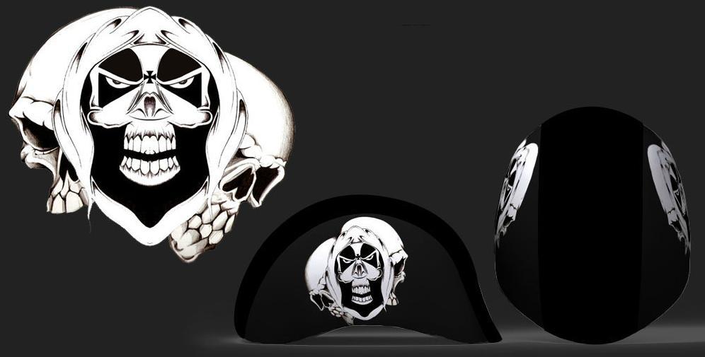 SKULLSKINS HELMET SKIN HALF HELMET COVERS SKULL SKINS CB350 CB500