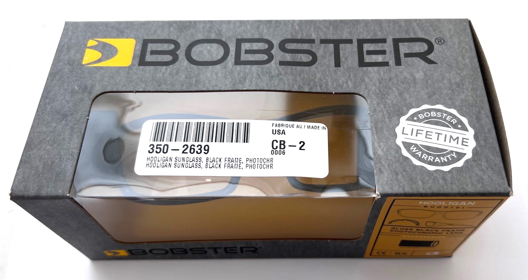 Bobster Hooligan Photochromic Sunglasses Black One Size BHOO101