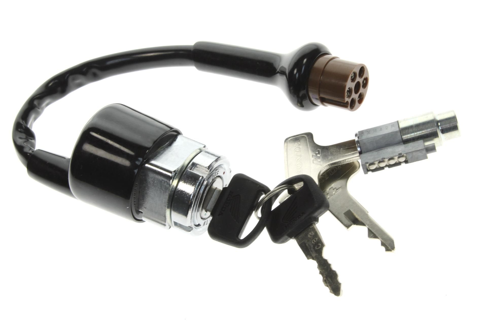 HONDA OEM ROUND PLUG IGNITION SWITCH WITH 2 KETS AND STEERING LOCK