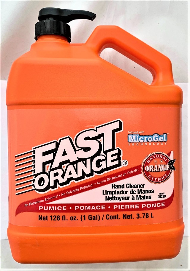 Permatex 25219 Fast Orange Pumice Lotion Hand Cleaner with Pump 1 Gallon 3.78L