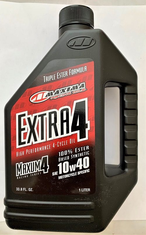 Maxima 16901 Extra4 10W-40 Synthetic 4T Motorcycle Engine Oil - 1 Liter Bottle 