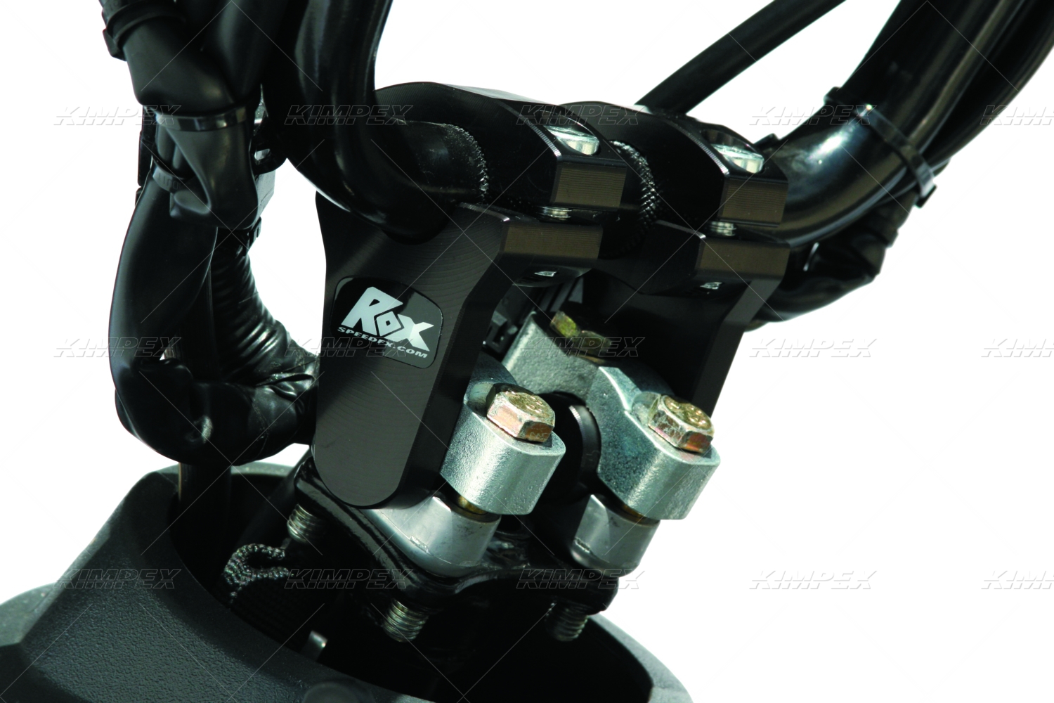 Rox Speed FX Handle Bar Handlebar Pivoting Risers BLACK 2" Rise x 7/8" 1R-P2SS