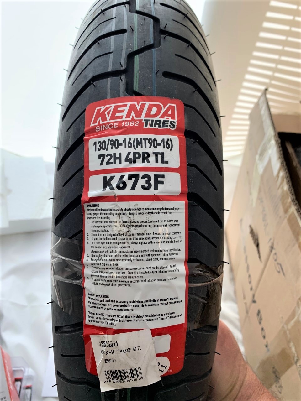 Kenda Kruz K673 Motorcycle Street Front Tire 130/90H-16 