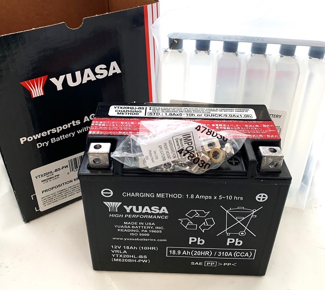 YTX20HL-BS-PW YUASA BATTERY - OUR BATTERIES HAVE A ONE YEAR WARRANTY!