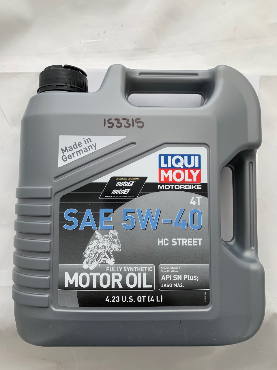 Liqui Moly Oil 4T Synthetic Street 5W40 4 LITERS 4.23 US QT