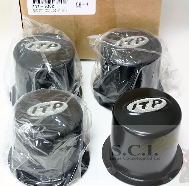 4/110 Bolt Pattern ITP Delta Steel Wheel Center Cap Black SM130B 57