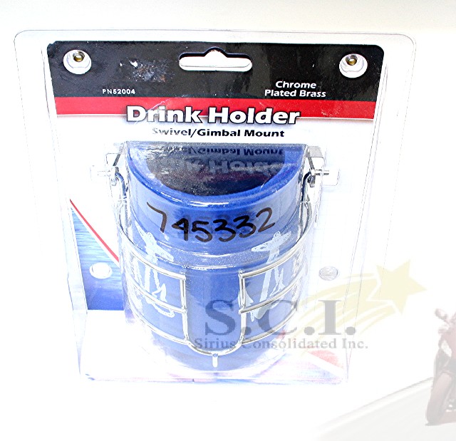 MARINE BOATER SPORTS BOAT SWIVEL MOUNT BRASS CUP DRINK HOLDER BEER