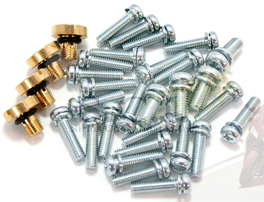 KAWASAKI KZ 650 KZ650 KZ1000 COMPLETE CARB CARBURETOR SCREW SET 4 DRAIN