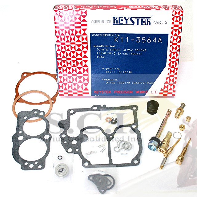 TOYOTA TERCEL CORONA KEYSTER CARBURETOR AL25Z CARB REBUILD REPAIR