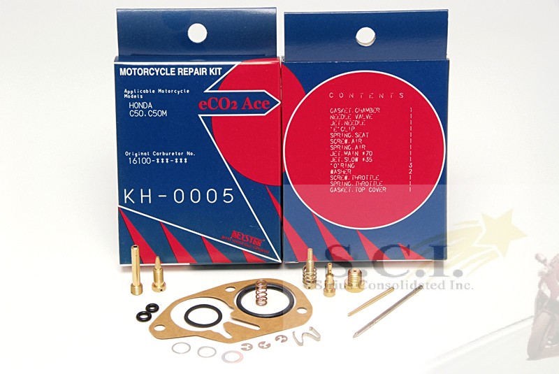 HONDA C50 C50M KEYSTER CARBURETOR REBUILD REPAIR KIT for OEM carbs ...