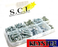 KEYSTER PAN HEAD SCREW SET WITH CAPTIVE LOCK WASHERS