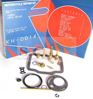 HONDA CB96 CB160 KEYSTER CARBURETOR REBUILD REPAIR KIT  1965 - 1969