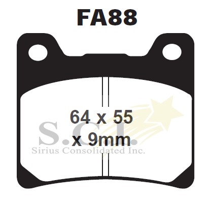 YAMAHA REAR BRAKE PADS - EBC FA88