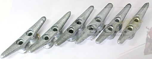 BOATER SPORTS GALVANIZED CLEAT - 4 INCH DOCK CLEATS - SET OF 6
