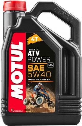 Motul ATV Power 4T 100% Synthetic 5W40 5W/40 4-Liter 105898