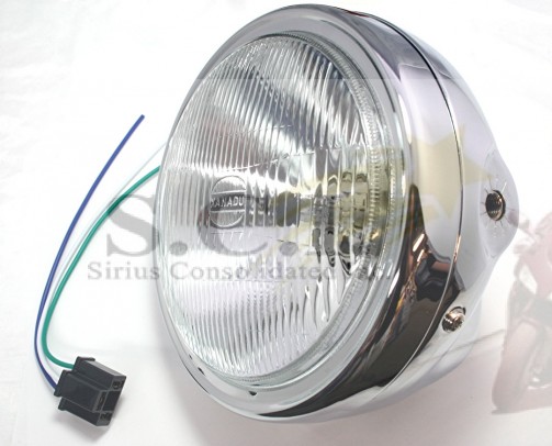 6 1/4 UNIVERSAL CHROME HEADLIGHT WITH H4 Bulb
