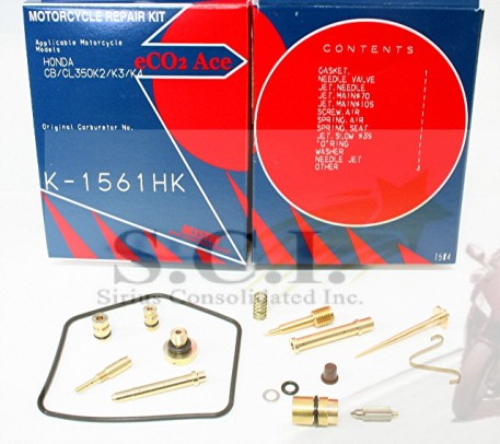 HONDA CB350 CL350 PREMIUM KEYSTER CARBURETOR REBUILD REPAIR KIT 1970 - 1973